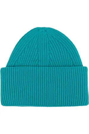 LANEUS Homme, Accessoires, Vert, Taille: ONE Size Bonnet en cachemire côtelé Made in Italy