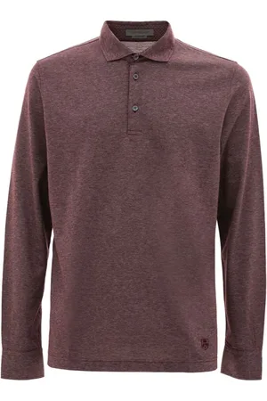corneliani Homme, Pulls, Violet, Taille: L Polo en Coton Lilas