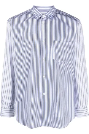 Comme des Garçons Homme, Chemises, Bleu, Taille: M Chemise Classique à Rayures Bleues