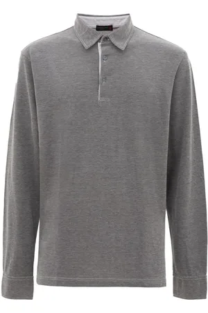 corneliani Homme, Tops, Gris, Taille: L Polo en coton gris