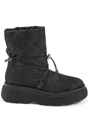 DEE OCLEPPO Femme, Chaussures, Noir, Taille: 40 EU Bottes de neige noires à plateforme rembourrée