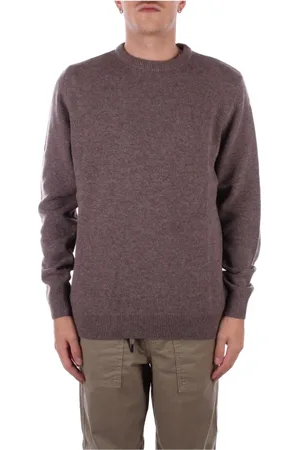 Barbour Homme, Pulls, Violet, Taille: M Pull Beige avec Coudières
