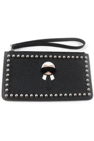 Fendi Femme, Pre-owned, Noir, Taille: ONE Size Pre-owned Cuir pochettes-minaudieres