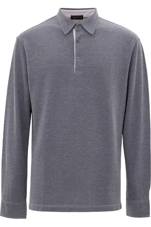 corneliani Homme, Tops, Bleu, Taille: L Polo à manches longues bleu