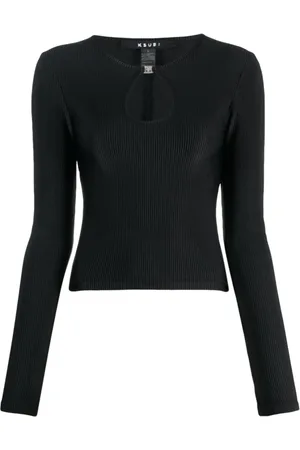 KSUBI Femme, Tops, Noir, Taille: 38 FR Haut noir à trou de serrure