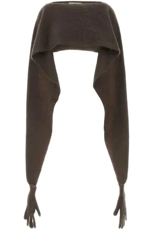 Moschino Femme, Vestes, Brun, Taille: ONE Size Cape en Mohair Mélangé Marron