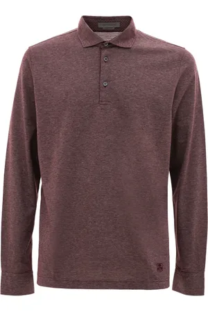 corneliani Homme, Tops, Violet, Taille: L Polo violet à manches longues