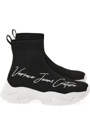 VERSACE Femme, Chaussures, Noir, Taille: 36 EU Baskets