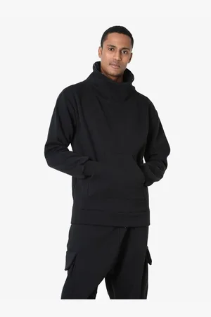 LA HAINE INSIDE US Homme, Sweatshirts et sweats à capuche, Noir, Taille: 2XL Sweat à capuche minimaliste avec poches zippées