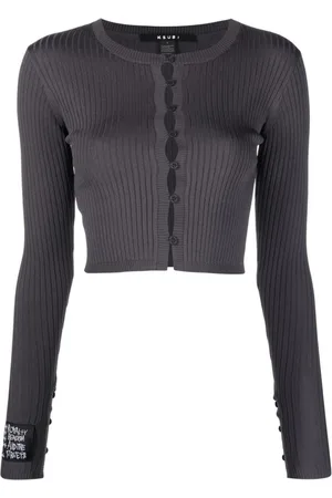 KSUBI Femme, Pulls, Gris, Taille: 42 FR Cardigan Argent Gris Polyester Nylon
