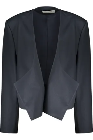 Low Classic Femme, Vestes, Bleu, Taille: 40 FR Blazer Structuré en Laine Mélangée
