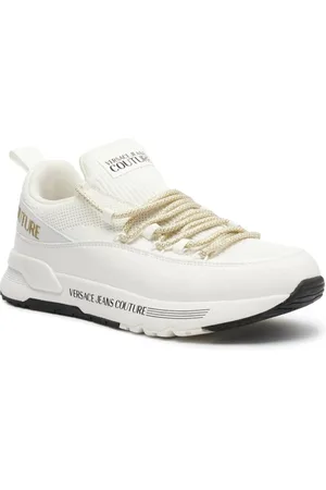 VERSACE Femme, Chaussures, Blanc, Taille: 36 EU Baskets Blanches