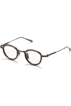 AKONI Homme, Accessoires, Noir, Taille: ONE Size Élégantes Lunettes Noires en Fer Vert
