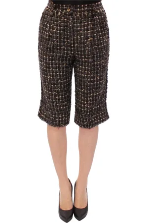 Dolce & Gabbana Femme, Shorts, Multicolore, Taille: 36 FR Shorts Élégants en Laine Mélangée
