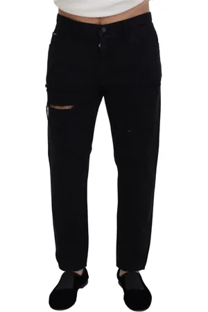 Dolce & Gabbana Homme, Jeans, Noir, Taille: S Jean Italien Noir Coupe Large