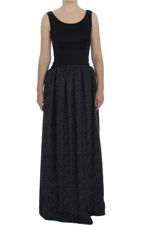 Dolce & Gabbana Femme, Robes, Noir, Taille: 36 FR Élégante Robe Longue Noire Sheath