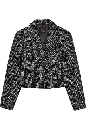 ANINE BING Femme, Vestes, Noir, Taille: 42 FR Vienna Blazer Noir Blanc Check