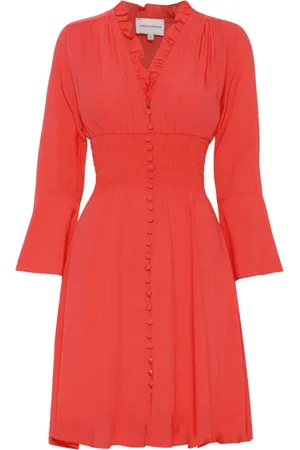 American Dreams Femme, Robes, Rouge, Taille: 38 FR Robe Rouge à Taille Élastique