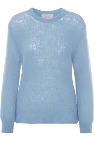 American Dreams Femme, Pulls, Bleu, Taille: 42 FR Pull Tricot Doux Bleu Clair