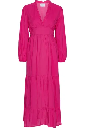 American Dreams Femme, Robes, Rose, Taille: 44 FR Haut Long en Coton Rose Néon