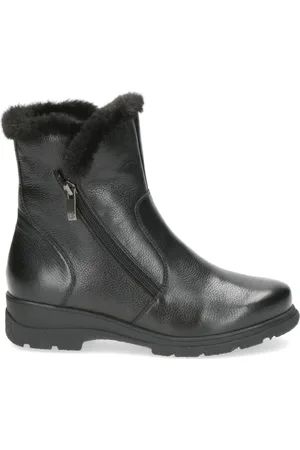 Caprice Femme, Chaussures, Noir, Taille: 38 EU Bottines Noires Femme Talon Plat