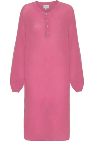 American Dreams Femme, Robes, Rose, Taille: ONE Size Robe Rose Douce en Mohair Mélangé