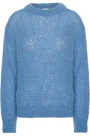 American Dreams Femme, Pulls, Bleu, Taille: 42 FR Pull doux en alpaga bleu ciel