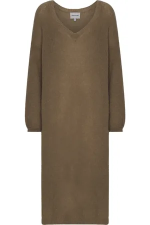 American Dreams Femme, Robes, Brun, Taille: ONE Size Robe Silja Marron Foncé