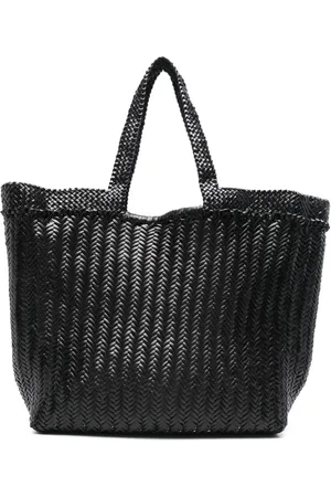 Dragon Diffusion Femme, Sacs, Noir, Taille: ONE Size Sac Fourre-Tout en Cuir Tressé Noir