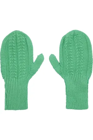 American Dreams Femme, Accessoires, Vert, Taille: ONE Size Moufles en Coton Vert Clair 100% Coton