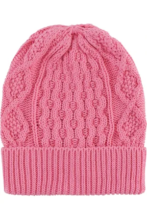 American Dreams Femme, Accessoires, Rose, Taille: ONE Size Bonnet Rose en Coton Fabriqué en Italie