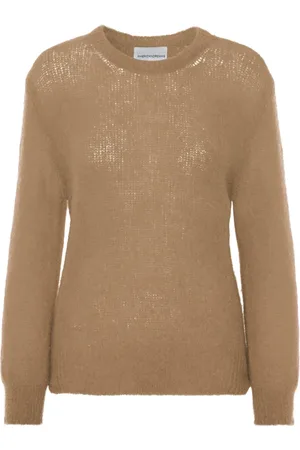 American Dreams Femme, Pulls, Brun, Taille: 38 FR Pull en Tricot Doux en Marron Moyen