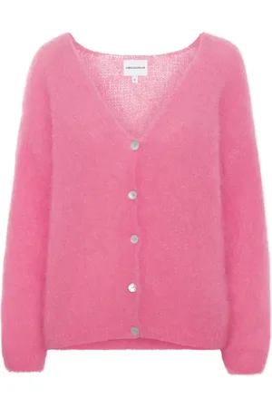 American Dreams Femme, Pulls, Rose, Taille: 42 FR Cardigan Cornelia inspiré du batik en rose