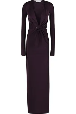 AMEN Femme, Robes, Violet, Taille: 36 FR Robe en Lycra avec Détail Piercing