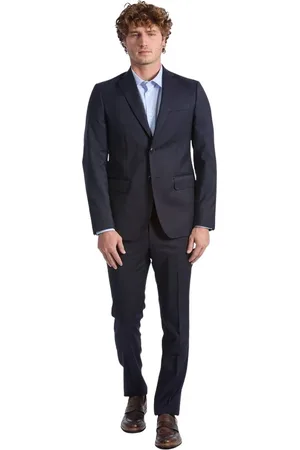 BALDININI Homme, Costumes, Bleu, Taille: M Costume en Laine Bleue Classique 2 Pièces