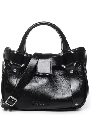 BIASIA Femme, Sacs, Noir, Taille: ONE Size Sac à main en cuir de noir avec poignées
