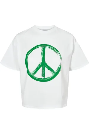 American Dreams Femme, Tops, Blanc, Taille: 42 FR Tee-shirt en Coton Blanc avec Lettres Vertes