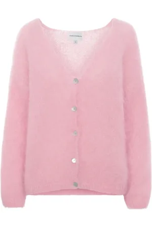American Dreams Femme, Pulls, Rose, Taille: 40 FR Cardigan en mohair inspiré du batik Soft Berry