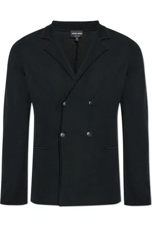 Giorgio Armani Homme, Vestes, Noir, Taille: L Blazer croisé en laine