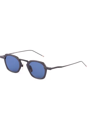 Thom Browne Homme, Accessoires, Noir, Taille: ONE Size Lunettes de soleil carrées en fer noir
