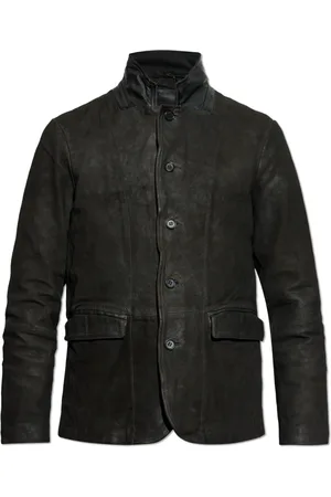 AllSaints Homme, Vestes, Noir, Taille: S Veste en daim Survey avec effet vintage