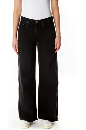 AGOLDE Femme, Pantalons, Noir, Taille: W26 Flared Fit Mid Waist Jeans