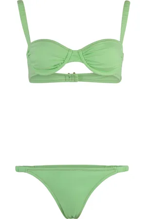 Reina Olga Femme, Maillots de bain, Vert, Taille: 40 FR Ensemble Bikini Coutures Contrastées