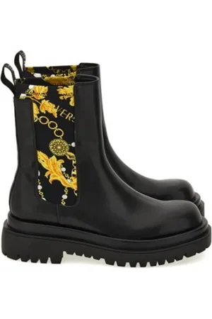 VERSACE Femme, Chaussures, Noir, Taille: 38 EU Bottes