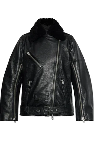 AllSaints Femme, Vestes, Noir, Taille: 42 FR Veste en cuir Vendra