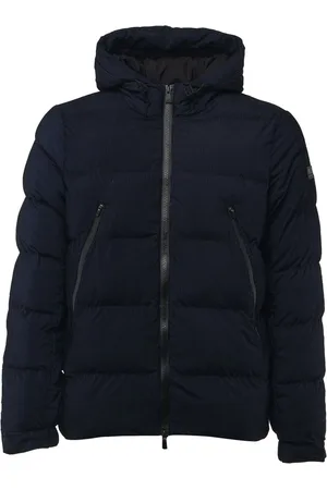 MC2 SAINT BARTH Homme, Vestes, Bleu, Taille: S Sweat à Capuche Bleu Matelassé à Fermeture Éclair
