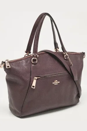 Coach Femme, Pre-owned, Violet, Taille: ONE Size Pre-owned Cuir cabas
