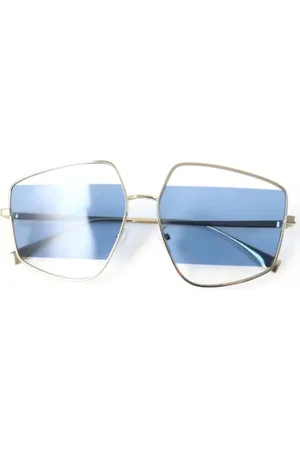 Fendi Femme, Pre-owned, Bleu, Taille: ONE Size Pre-owned Metal lunettes-de-soleil