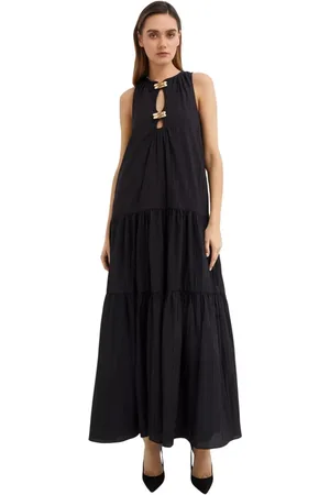 Acler Femme, Robes, Noir, Taille: 34 FR Robe Maxi Noire avec Épaules Découvertes