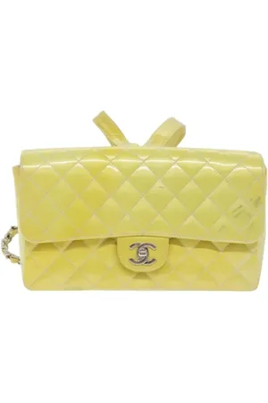 CHANEL Femme, Pre-owned, Jaune, Taille: ONE Size Pre-owned Tissu sacs-dos